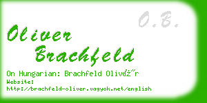 oliver brachfeld business card